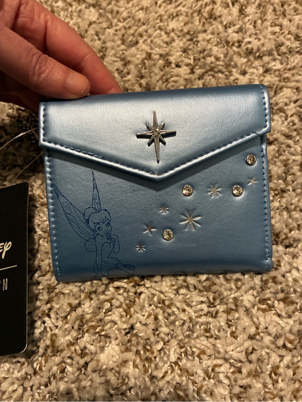 Disney Metallic Light Blue Tinker Bell BoxLunch Card Wallet